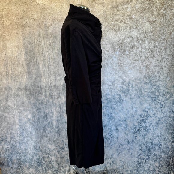Joseph Ribkoff Vintage Black Zip Front Dress - 10 - Picture 3 of 6